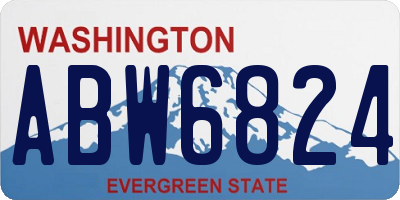 WA license plate ABW6824