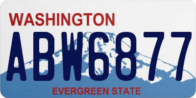 WA license plate ABW6877
