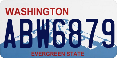 WA license plate ABW6879