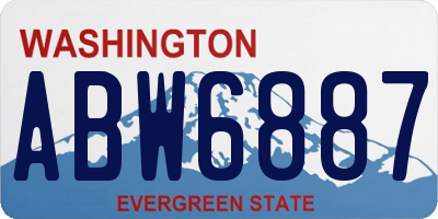 WA license plate ABW6887