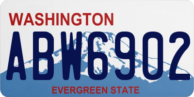 WA license plate ABW6902