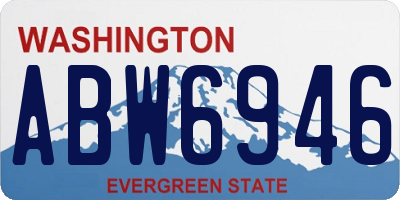 WA license plate ABW6946