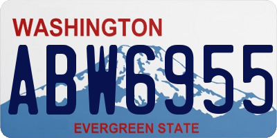 WA license plate ABW6955