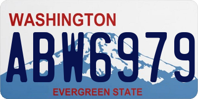 WA license plate ABW6979