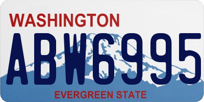 WA license plate ABW6995
