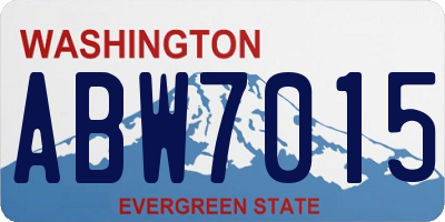 WA license plate ABW7015