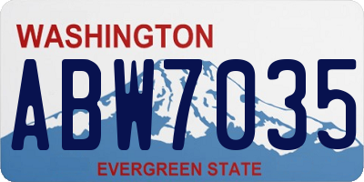 WA license plate ABW7035