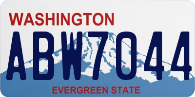WA license plate ABW7044