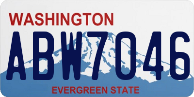 WA license plate ABW7046