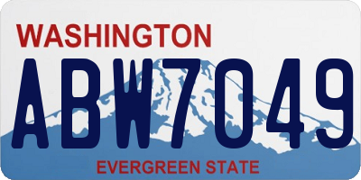 WA license plate ABW7049