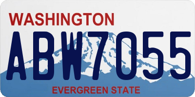 WA license plate ABW7055