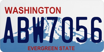 WA license plate ABW7056