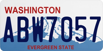 WA license plate ABW7057