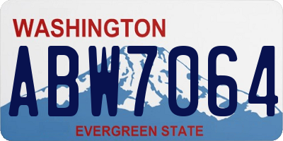 WA license plate ABW7064