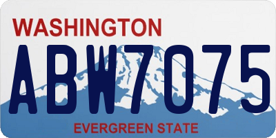 WA license plate ABW7075