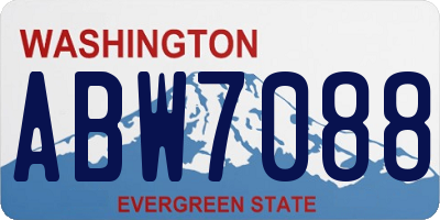 WA license plate ABW7088