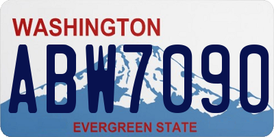 WA license plate ABW7090