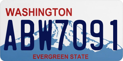 WA license plate ABW7091