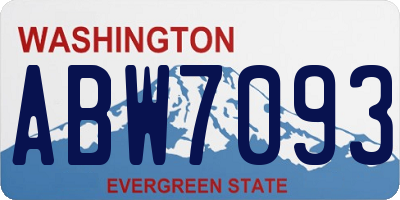 WA license plate ABW7093