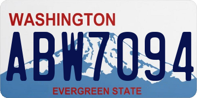 WA license plate ABW7094