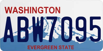 WA license plate ABW7095
