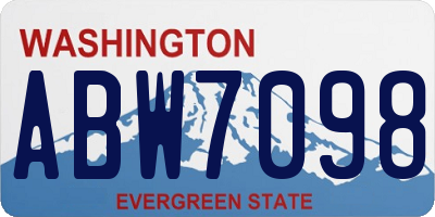 WA license plate ABW7098