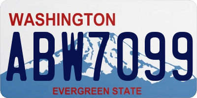WA license plate ABW7099