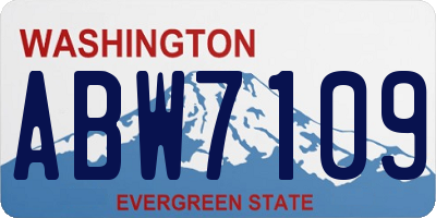 WA license plate ABW7109