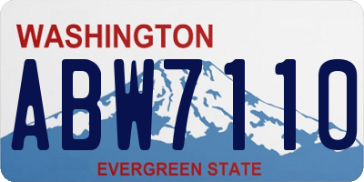WA license plate ABW7110