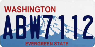 WA license plate ABW7112