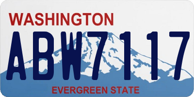WA license plate ABW7117