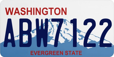 WA license plate ABW7122