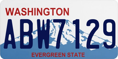 WA license plate ABW7129
