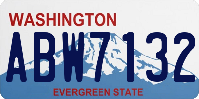 WA license plate ABW7132