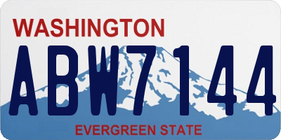 WA license plate ABW7144