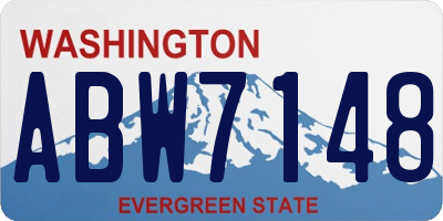 WA license plate ABW7148