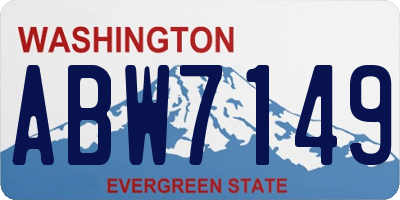 WA license plate ABW7149