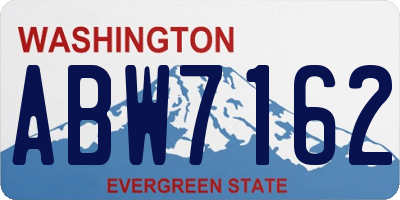 WA license plate ABW7162
