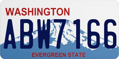 WA license plate ABW7166