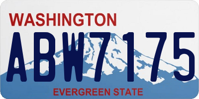 WA license plate ABW7175