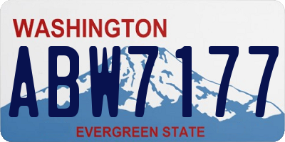 WA license plate ABW7177