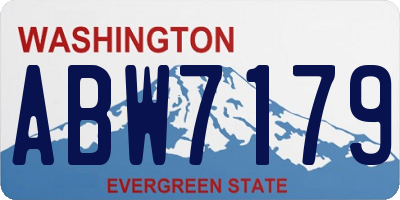 WA license plate ABW7179