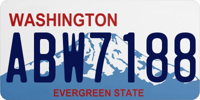 WA license plate ABW7188