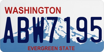 WA license plate ABW7195