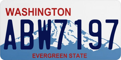 WA license plate ABW7197