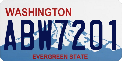 WA license plate ABW7201