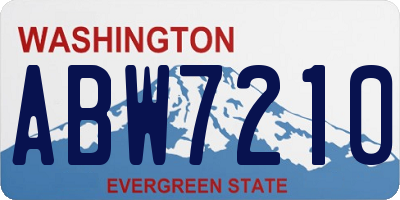 WA license plate ABW7210