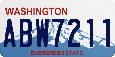 WA license plate ABW7211