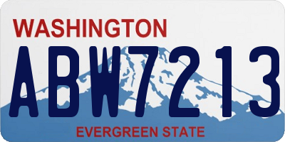 WA license plate ABW7213