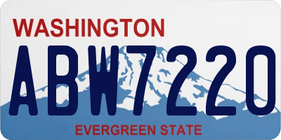 WA license plate ABW7220